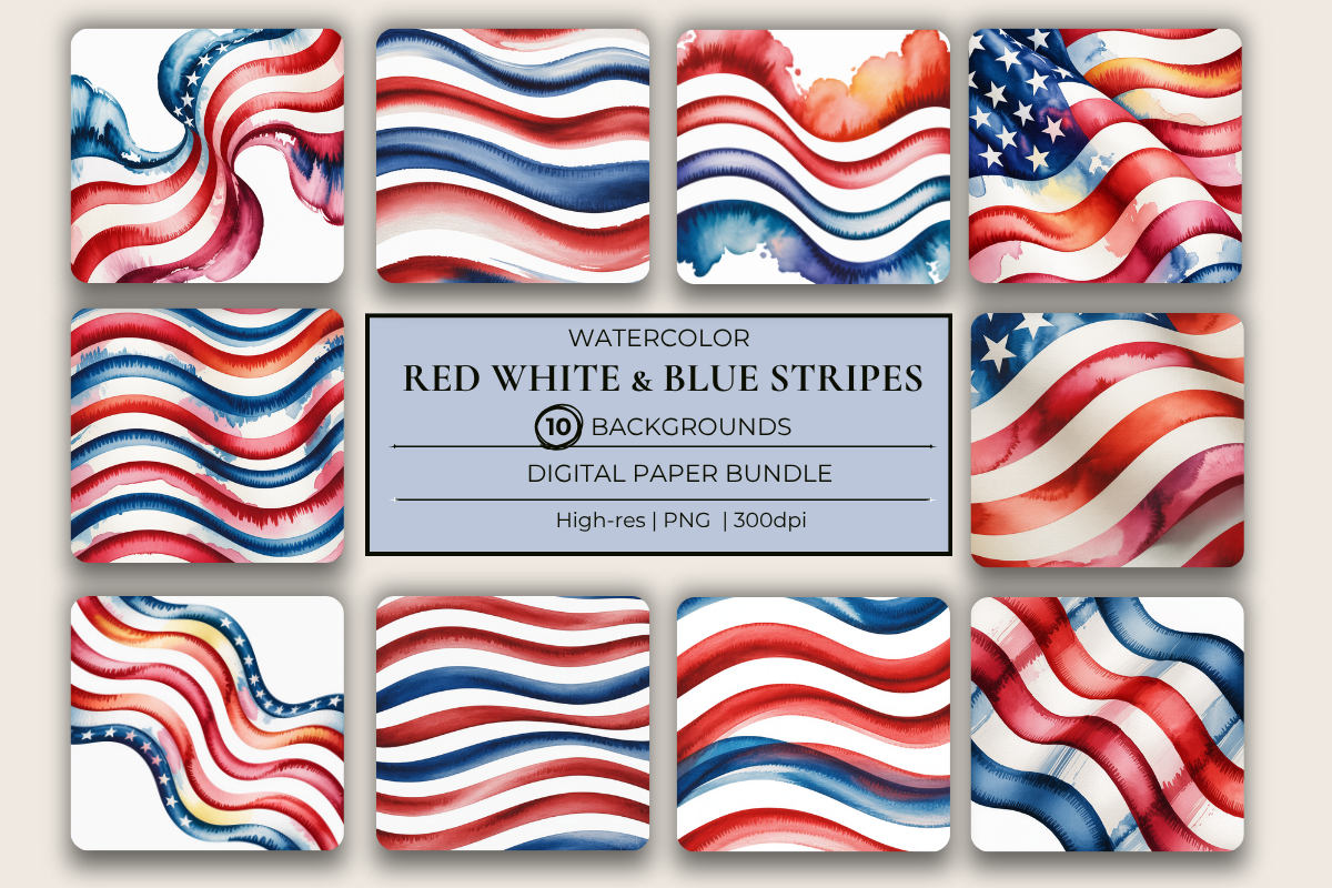 USA Stripes Background Papers