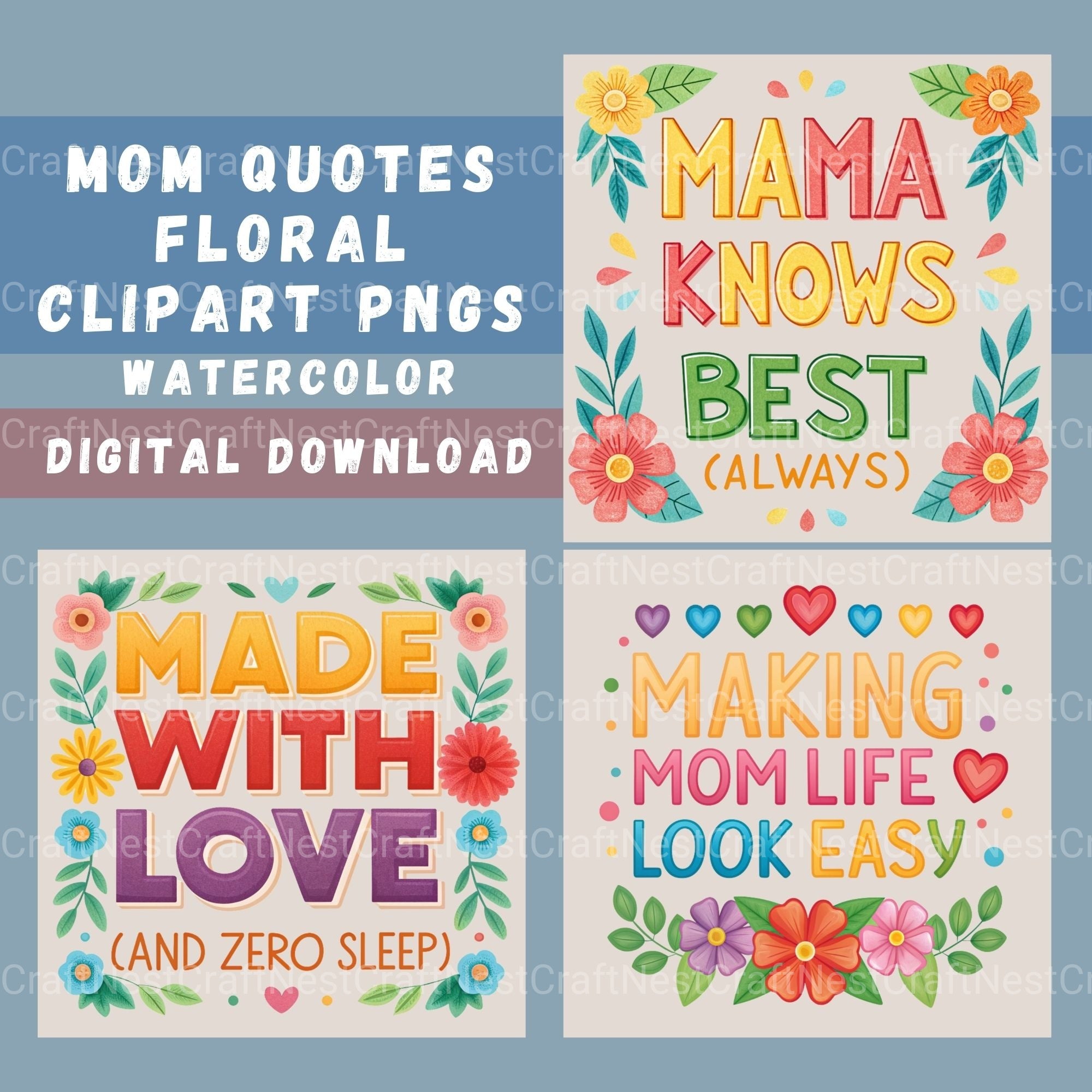 Mom Quotes Clipart Bundle - CraftNest - Digital Crafting and Art
