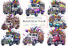 Mardi Gras Truck Clipart Bundle 3