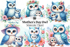 Mother's Day Owl Clipart Bundle - CraftNest - Digital Crafting and Art