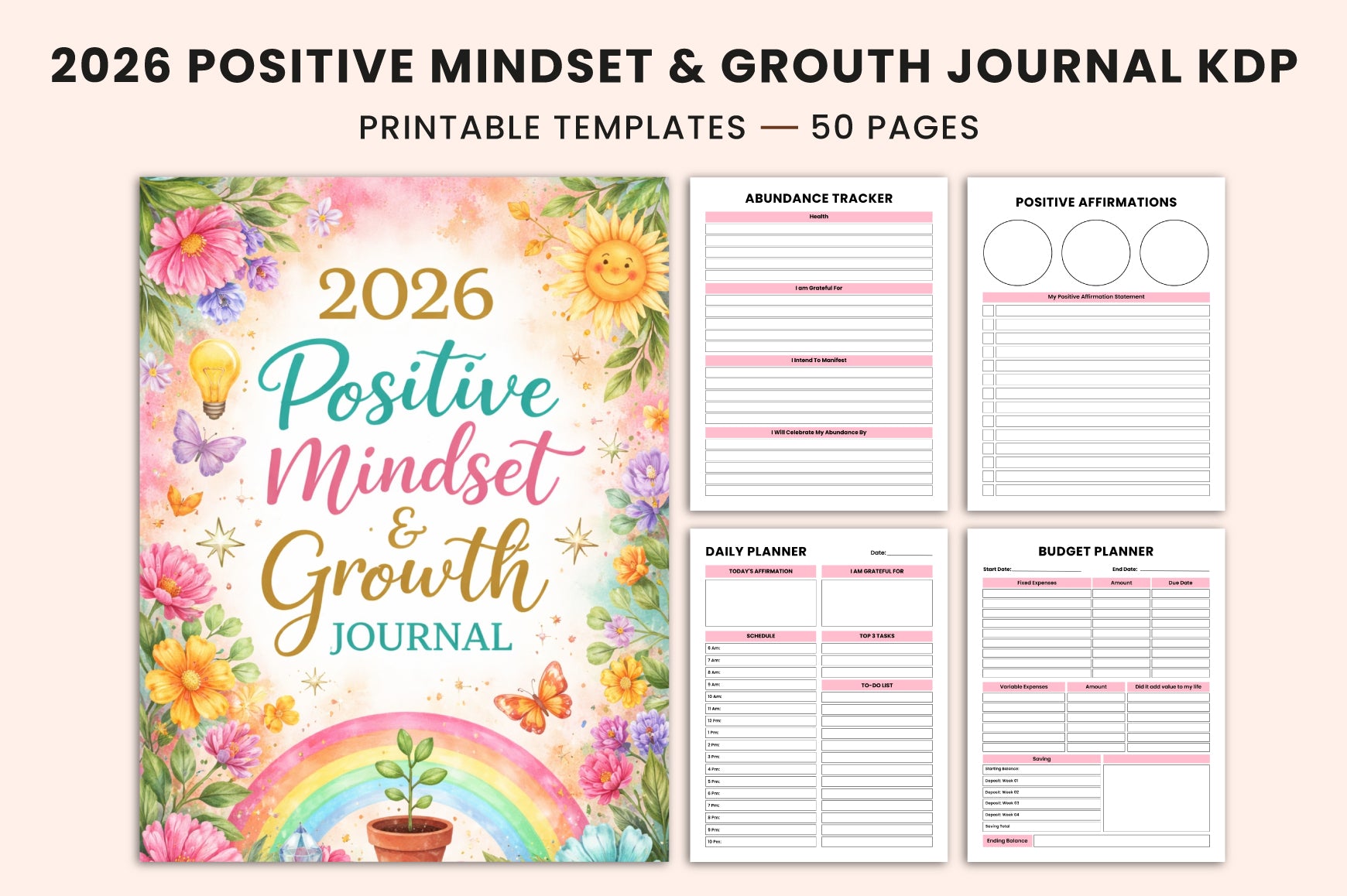 Positive Mindset Growth Journal