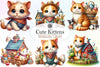 Cute Kittens Clipart Bundle