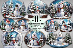 Snowman Christmas Clipart Bundle 2 - CraftNest - Digital Crafting and Art