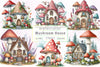Mushroom House Clipart Bundle