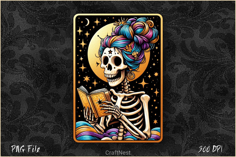 The Reader Tarot Card Reading Skeleton Clipart Bundle - CraftNest - Digital Crafting and Art