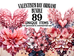 Valentine Origami Clipart - CraftNest