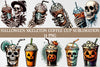 Halloween Skeleton Coffee Cup Clipart Bundle
