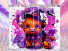 Halloween Highland Cow Tumbler Wrap Bundle 3 - CraftNest - Digital Crafting and Art