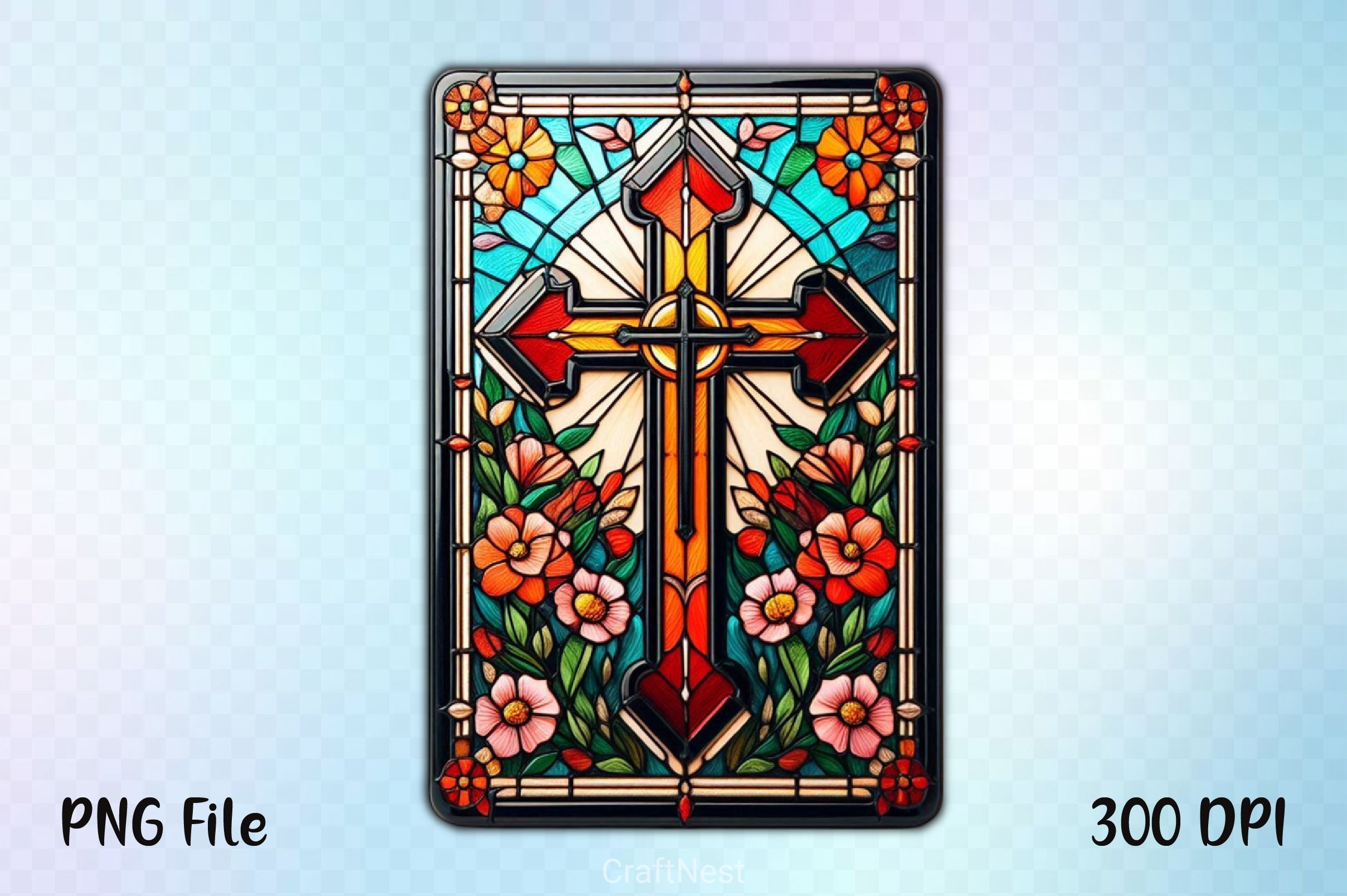 Stained Glass Cross Tarot Card Clipart Bundle 13 - CraftNest - Digital Crafting and Art