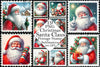 Christmas Santa Claus Stamp Clipart Bundle