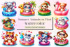 Summer Animals On Float Clipart Bundle 6