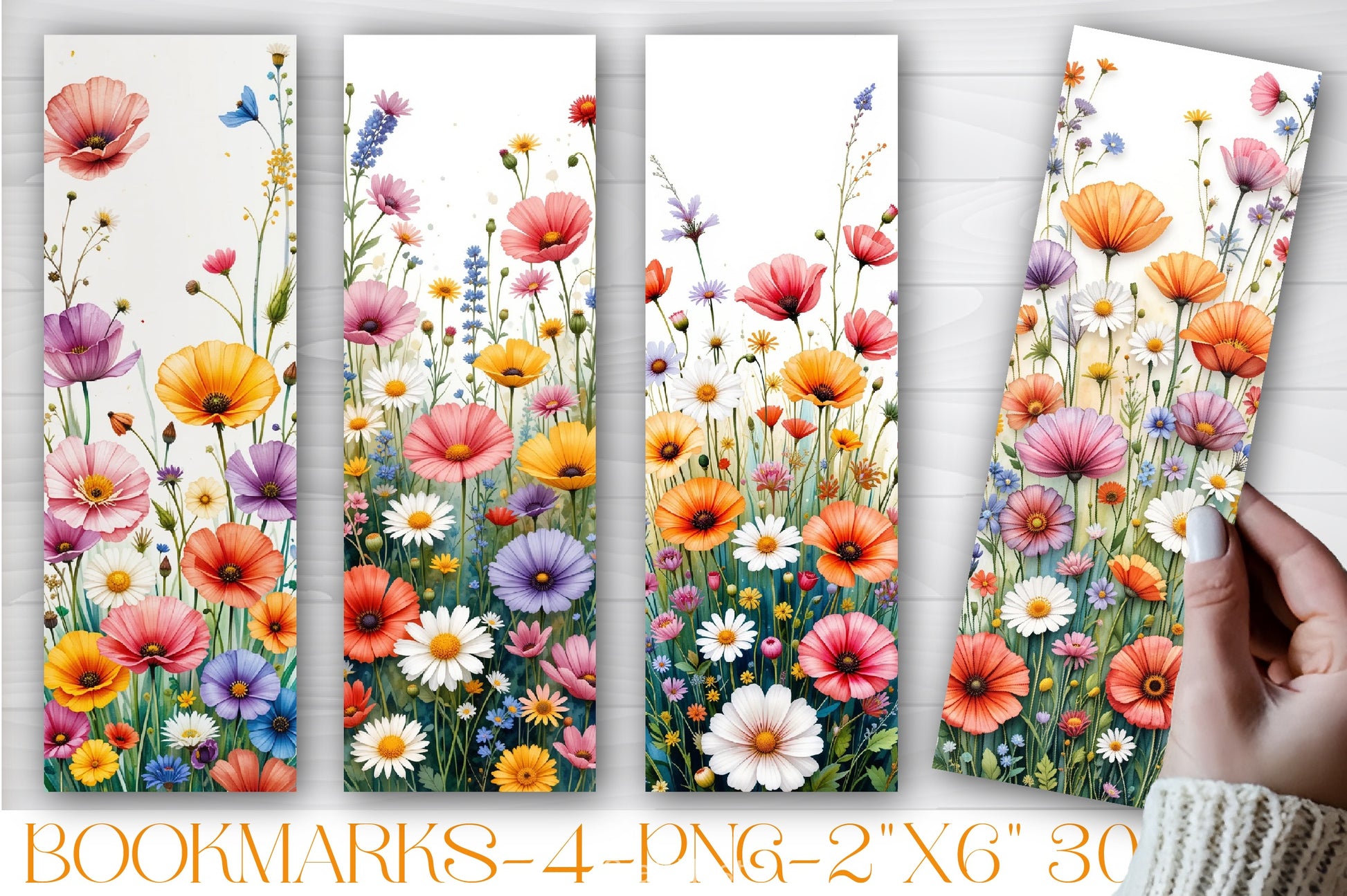 Spring Flower Garden Bookmark Design - CraftNest - Digital Crafting and Art