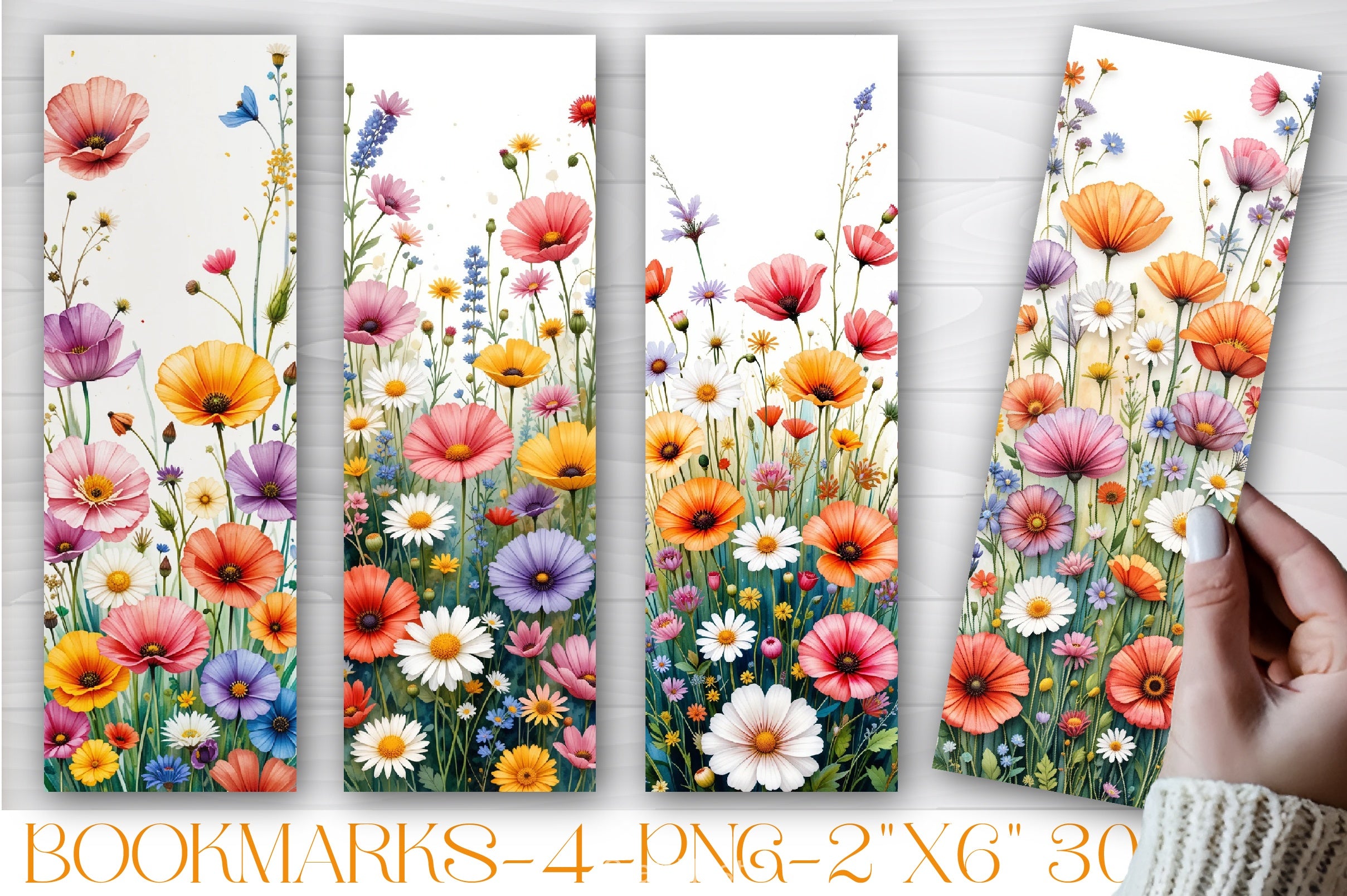 Spring Flower Garden Bookmark Design - CraftNest - Digital Crafting and Art