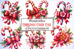 Candy Cane Clipart Bundle - CraftNest - Digital Crafting and Art