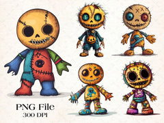 Halloween Voodoo Doll Clipart Bundle 3 - CraftNest - Digital Crafting and Art