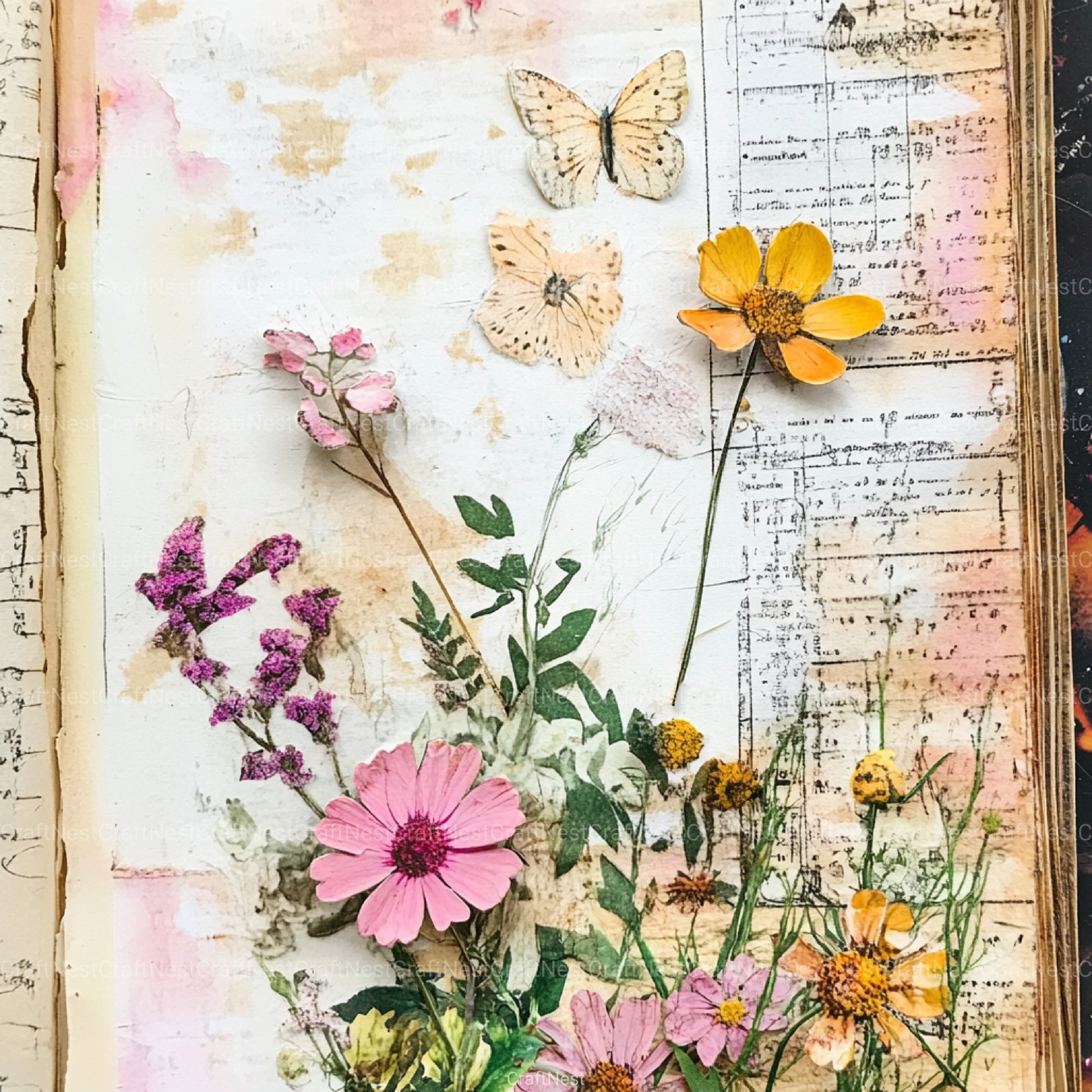 Wildflowers Collage Clipart Bundle - CraftNest - Digital Crafting and Art