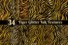 Tiger Glitter Ink Textures - CraftNest - Digital Crafting and Art