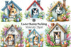 Easter Bunny Peeking Clipart Bundle 21