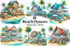 Beach Houses Clipart Bundle
