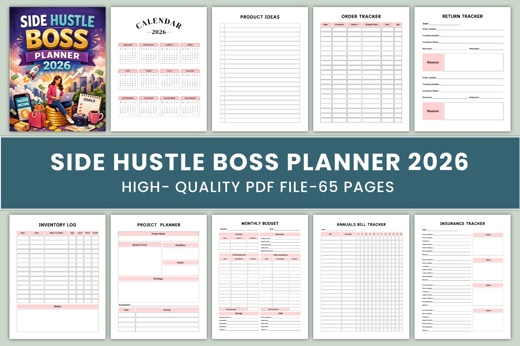 Side Hustle Boss Planner