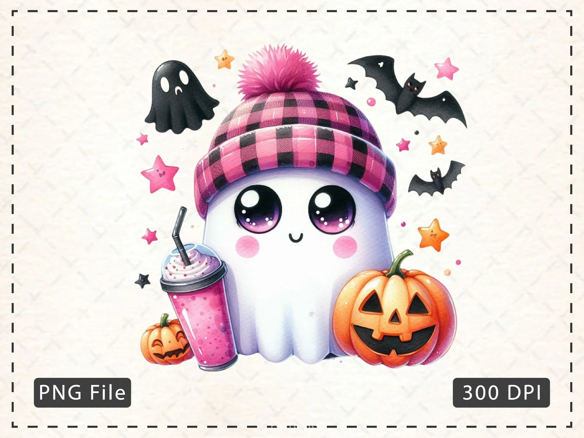 Cute Ghost Cute Halloween Clipart Bundle 10 - CraftNest - Digital Crafting and Art