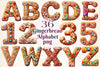Christmas Gingerbread Cookie Alphabet Clipart Bundle