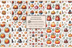 Thanksgiving Seamless Papers - CraftNest - Digital Crafting and Art