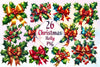 Christmas Holly Clipart Bundle 2