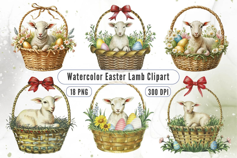 Easter Lamb Clipart Bundle - CraftNest - Digital Crafting and Art