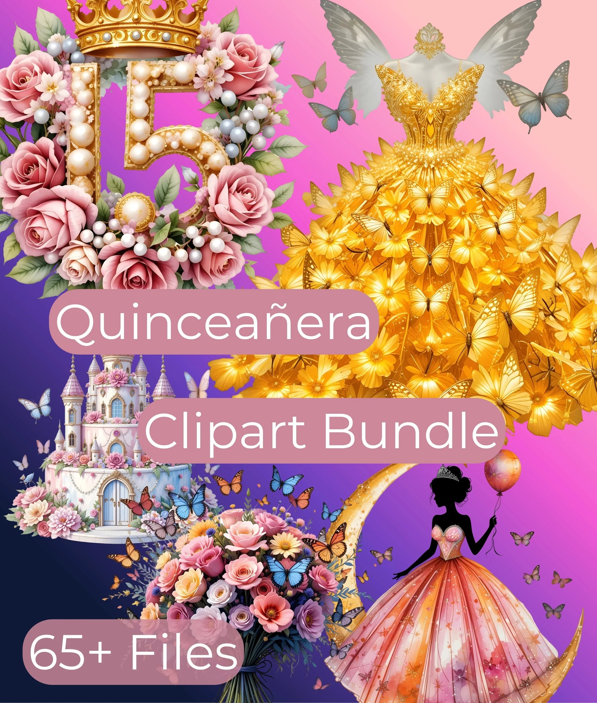 Quinceanera Clipart Bundle - CraftNest - Digital Crafting and Art