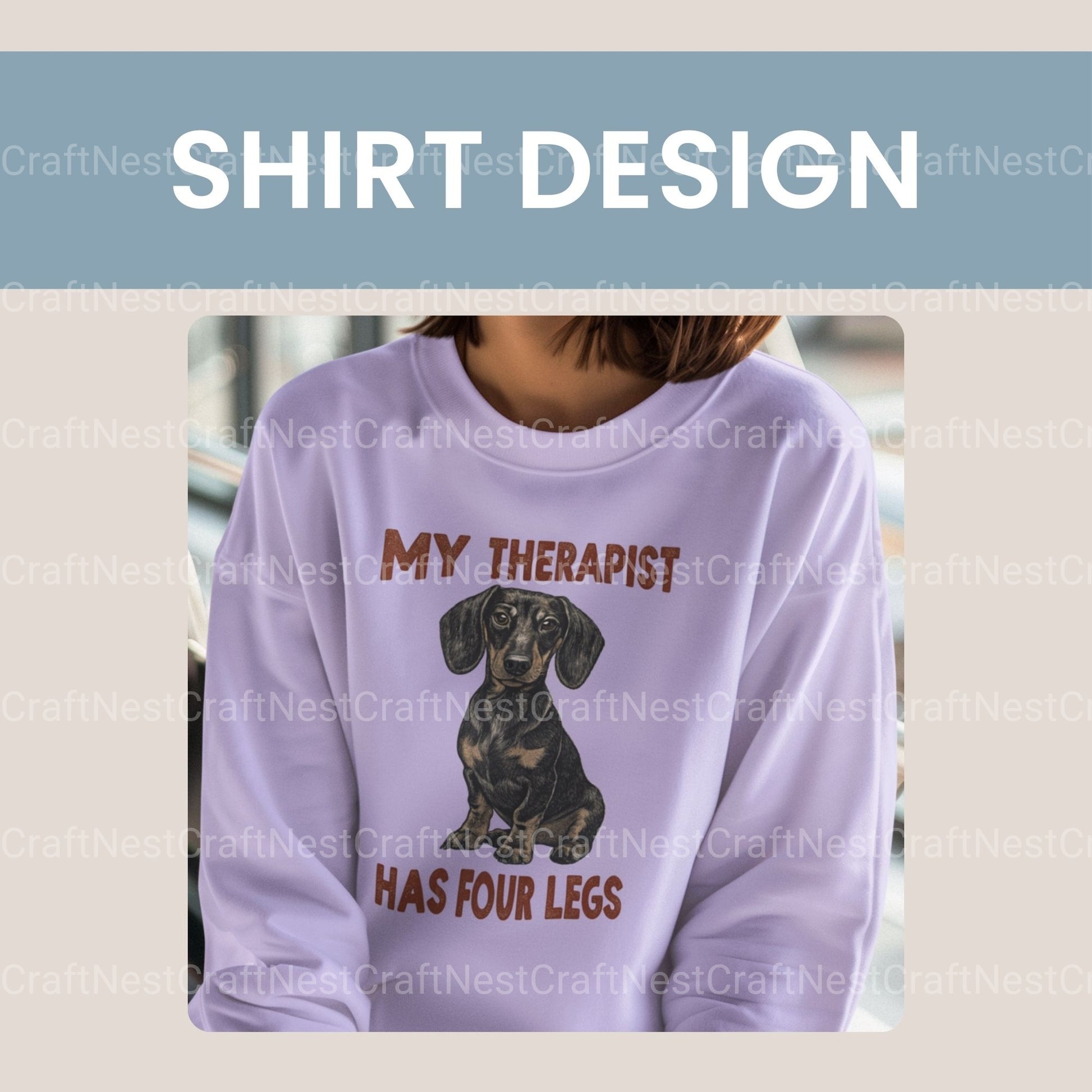 My Therapist Has Four Legs Dachshund Clipart Bundle - CraftNest - Digital Crafting and Art