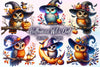 Halloween Witch Owl Clipart Bundle