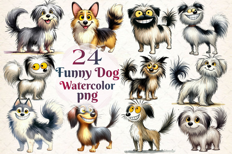 Funny Dog Cute Dog Clipart Bundle - CraftNest - Digital Crafting and Art