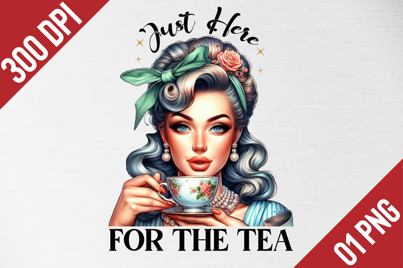 Just Here For The Tea Clipart Bundle 5 - CraftNest - Digital Crafting and Art