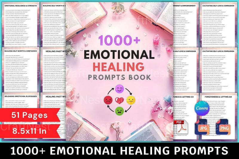 Emotional Healing Prompts for Personal Growth - CraftNest - Digital Crafting and Art
