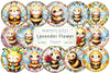 Bee Wind Spinner Stained Glass Clipart Bundle
