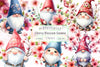 Cherry Blossom Gnome Clipart Bundle