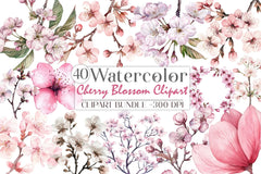 Cherry Blossom Clipart Bundle - CraftNest - Digital Crafting and Art