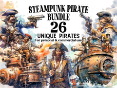 Steampunk Pirates Clipart - CraftNest