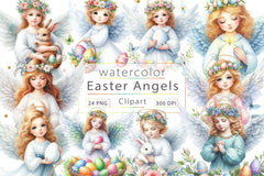 Easter Angel Clipart Bundle - CraftNest - Digital Crafting and Art