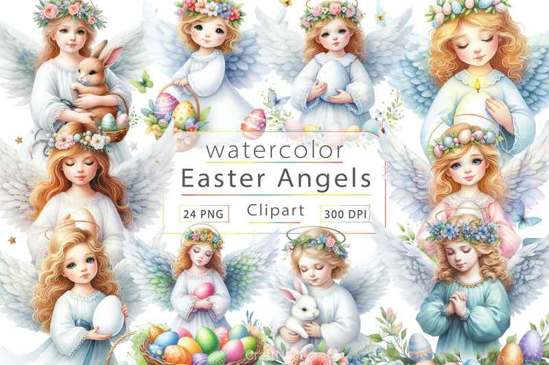 Easter Angel Clipart Bundle - CraftNest - Digital Crafting and Art
