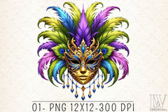 Mardi Gras Mask Clipart Bundle 2 - CraftNest - Digital Crafting and Art