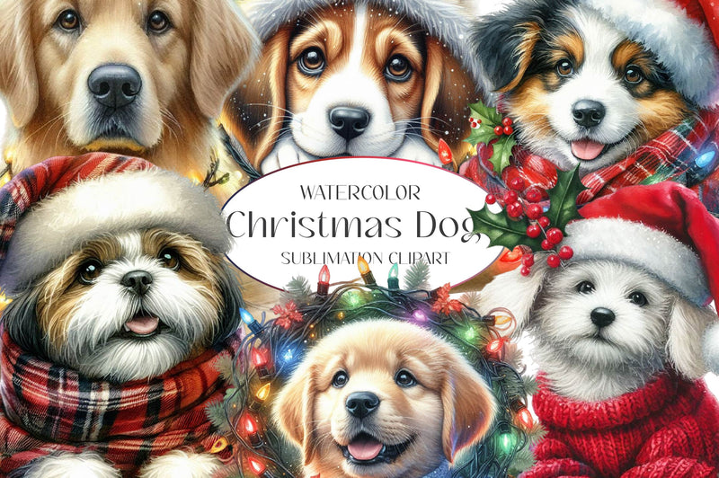 Christmas Dogs Clipart Bundle - CraftNest - Digital Crafting and Art
