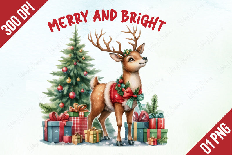 Merry & Bright Christmas Clipart Bundle - CraftNest - Digital Crafting and Art