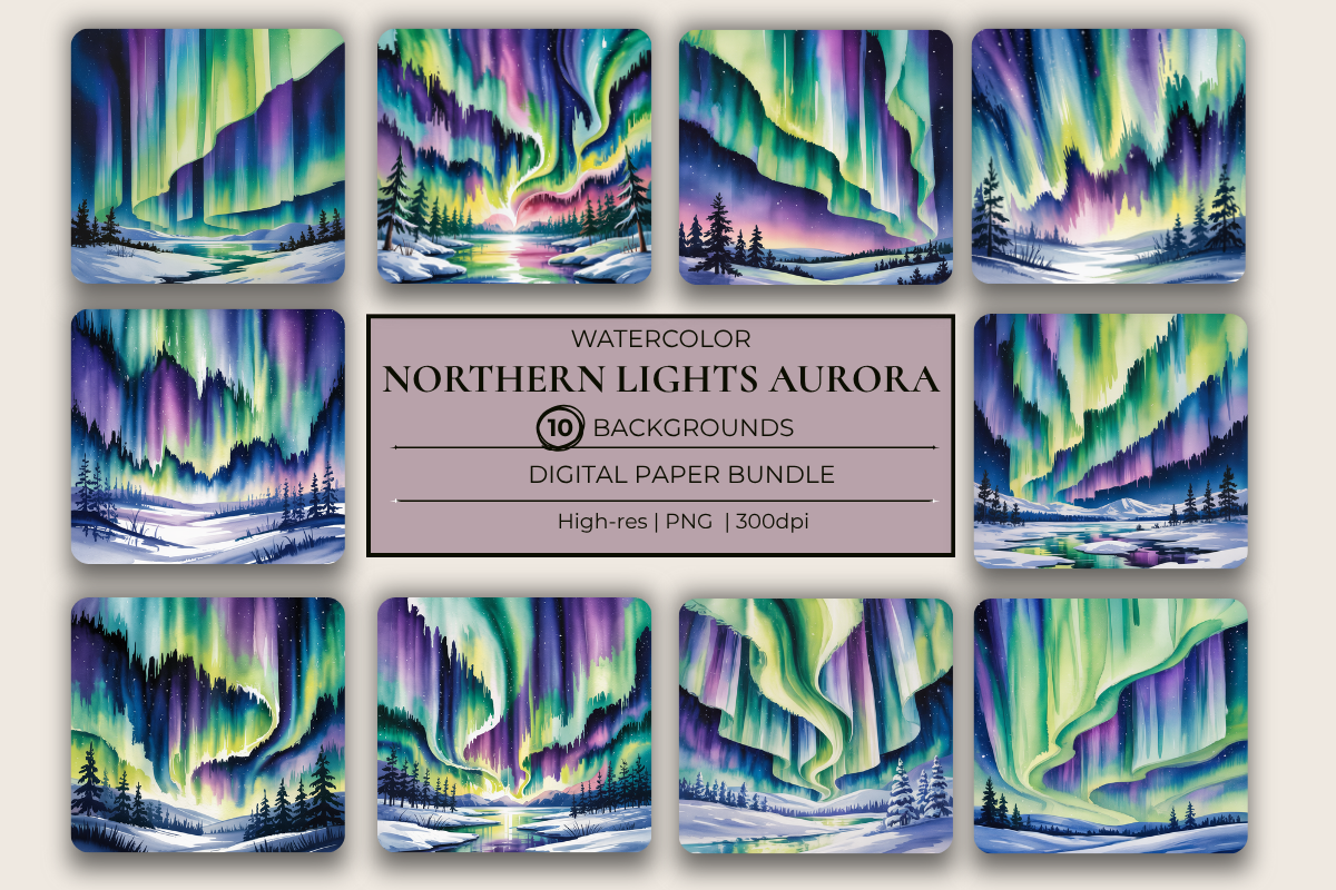Northern Lights Aurora Background Papers