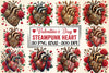 Valentine Steampunk Heart Clipart Bundle