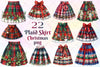 Christmas Plaid Skirt Clipart Bundle 3
