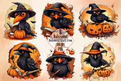 Halloween Pumpkin Black Crow Clipart Bundle - CraftNest - Digital Crafting and Art