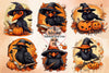 Halloween Pumpkin Black Crow Clipart Bundle