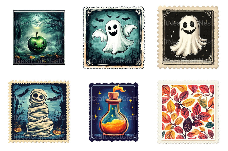 Cute Halloween Alphabet Clipart Bundle - CraftNest - Digital Crafting and Art